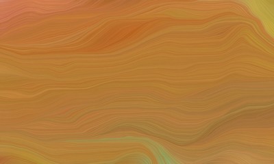 curved lines artwork with bronze, dark khaki and peru colors. abstract dynamic background and creative wallpaper art drawing
