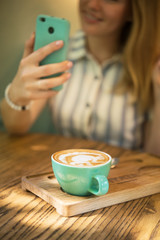 Woman food blogger shoots content