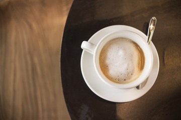 White espresso coffee cup