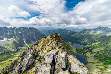 Koprovsky stit summit view, High Tatra Mountains, Slovakia, Europe