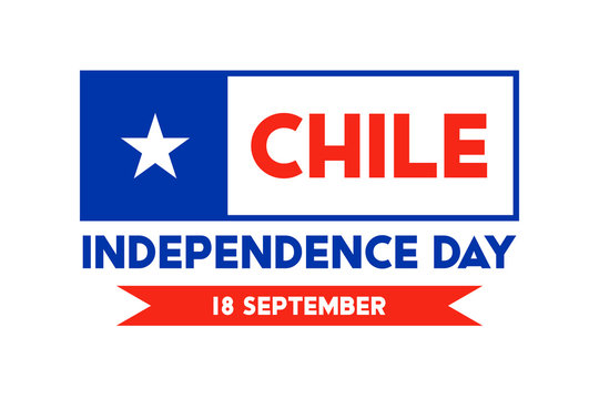 Chile Independence Day. Fiestas Patrias. Celebrate in September 18. Patriotic. Poster, card, banner, template, background. 
