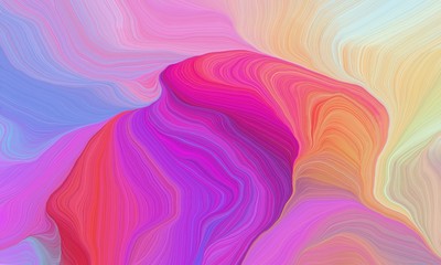 curved lines artwork with pastel violet, medium violet red and orchid colors. abstract dynamic background and creative wallpaper art drawing