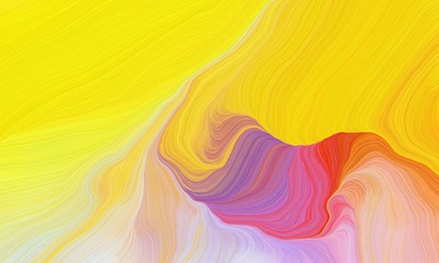 curved lines waves with thistle, baby pink and gold colors. modern dynamic background and creative wallpaper art drawing