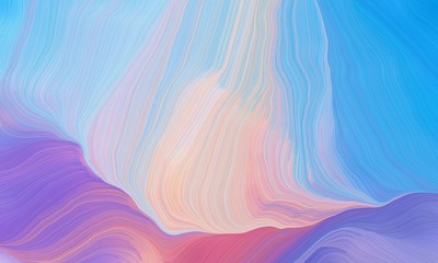 Obraz premium curved lines artwork with light steel blue, dodger blue and medium purple colors. abstract dynamic wallpaper background and creative drawing design. illustration art