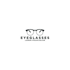 Eyeglasses logo design - modern simple and clean logo eye glass