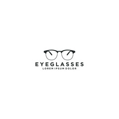 Obraz premium Eyeglasses logo design - modern simple and clean logo eye glass