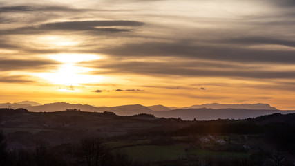 Lever de soleil sur le Vercors