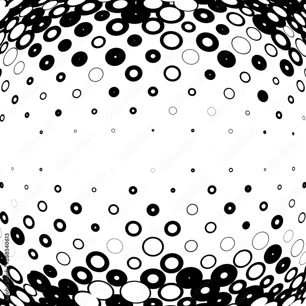 Aufkleber half-tone dots. dotted, circles pattern. sphere, orb or globe distortion speckles. diffuse radial, r