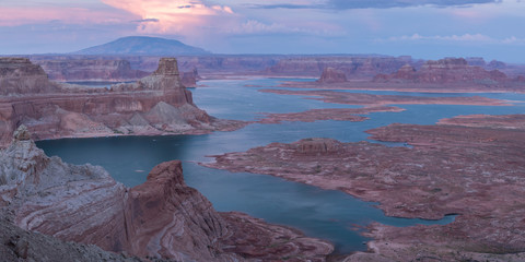 Scenic and panoramic view of Alstrom point, Lake Powell, Page, Arizona, united states