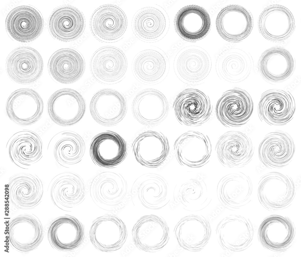 Poster abstract spiral, twist. radial swirl, twirl wavy, curvy lines element. whirlwind, whirlpool illustra