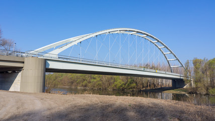 Fototapeta na wymiar The new bridge of Gyor is the Klatsmányi bridge