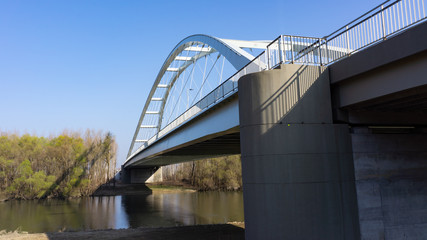 Naklejka premium The new bridge of Gyor is the Klatsmányi bridge