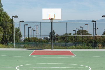 Outdoor Basketball Court at Suburban Park