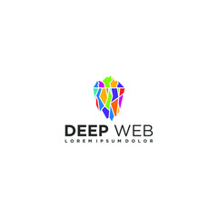Deep web logo for modern business technology