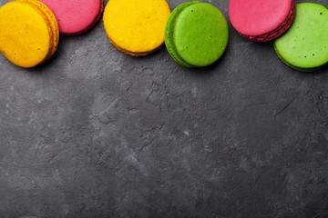 Cake macaron or macaroon sweets