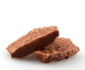Chocolate Bar Against White Background