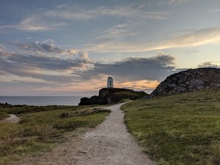 Fototapeta na wymiar Ynys Llanddwyn Lighthouse