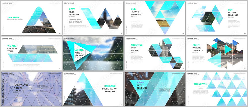 Canvas Prints minimal presentations design, portfolio vector templates with triangular design background, triangle