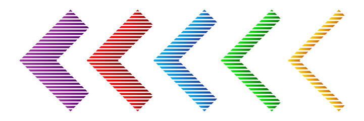 Set of color arrows. Vector illustration.