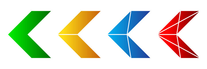 Set of color Arrows. Vector illustration