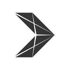 Black Arrow isolated. Vector illustration