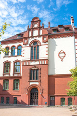 Obraz premium John-Brinckman High School (John-Brinckman Gymnasium) Güstrow Mecklenburg Western Pomerania Germany