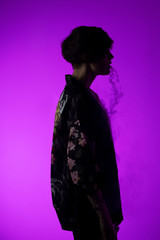 woman Vaping Silhouette