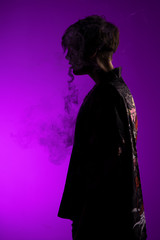 woman Vaping Silhouette