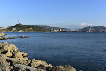 Obraz premium mountain sea and water