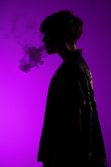 woman Vaping Silhouette