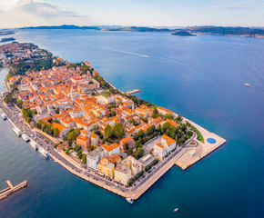 Aerial view of Zadar in summer, Croatia