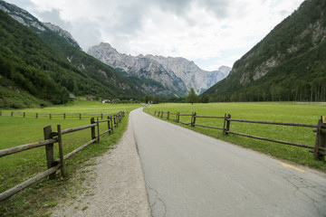 Beautifull Logar valley or Logarska dolina park, Slovenia, Europe. Inspiration travel under Kamnik-Savinja Alps. © 24K-Production