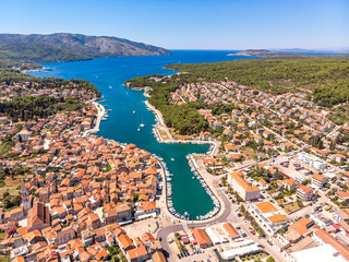 Aerial view of Stari Grad on Croatia