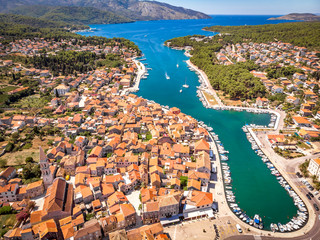 Aerial view of Stari Grad on Croatia