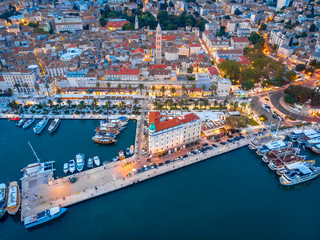 Aerial view of Split in Croatia