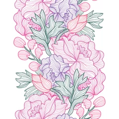 Meubelstickers floral seamless pattern © Chantal