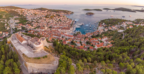 Aerial view of Hvar, Croatia
