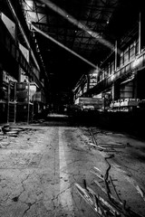 Fototapeta premium Old abandoned steal factory, Urbex