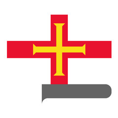 Flag horizontal shape, pointer for world map