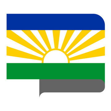 Flag horizontal shape, pointer for world map