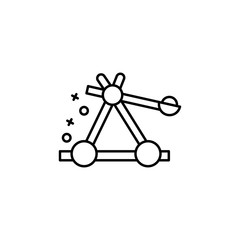 Catapult war weapon old icon. Element of history icon