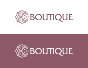 Boutique logo. vector design boutique logotype. line logo template