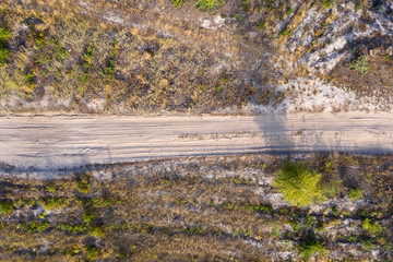 country road, view from above