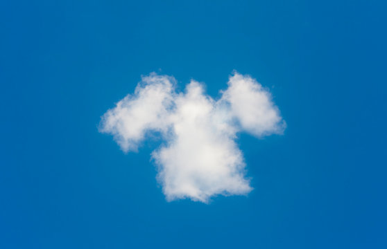 angel shape cloud in the blue sky