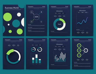 Modern infographic vector concept. Business graphics brochures.