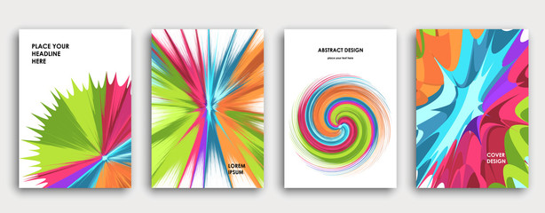 Multi-colored book cover page design, creative abstract background.