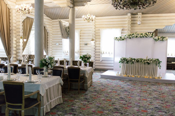 Wedding presidium in restaurant