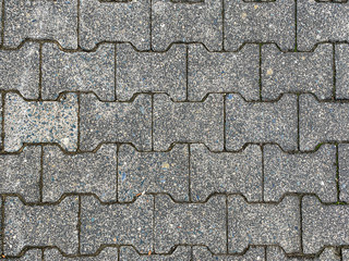 Top view on pavement on the street