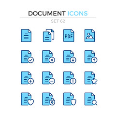 Document icons. Vector line icons set. Premium quality. Simple thin line design. Modern outline symbols collection, pictograms.