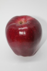 One Whole Red Delicious Apple on a White Background